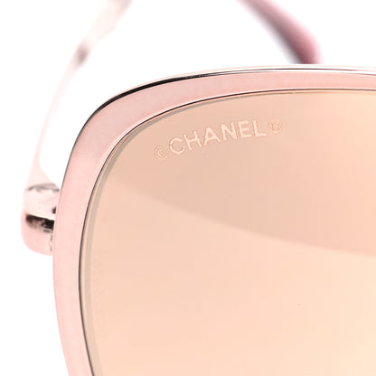 Chanel Metal Mirrored Pilot Summer Sunglasses 4223 Pink Gold 5 of 7