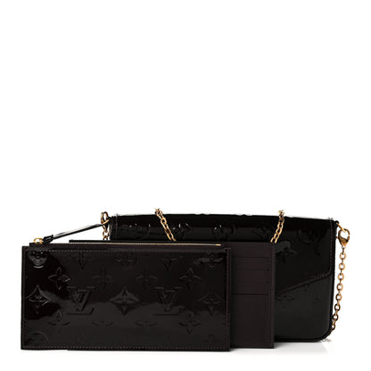 Louis Vuitton Vernis Pochette Felicie Chain Wallet Amarante 3 of 11
