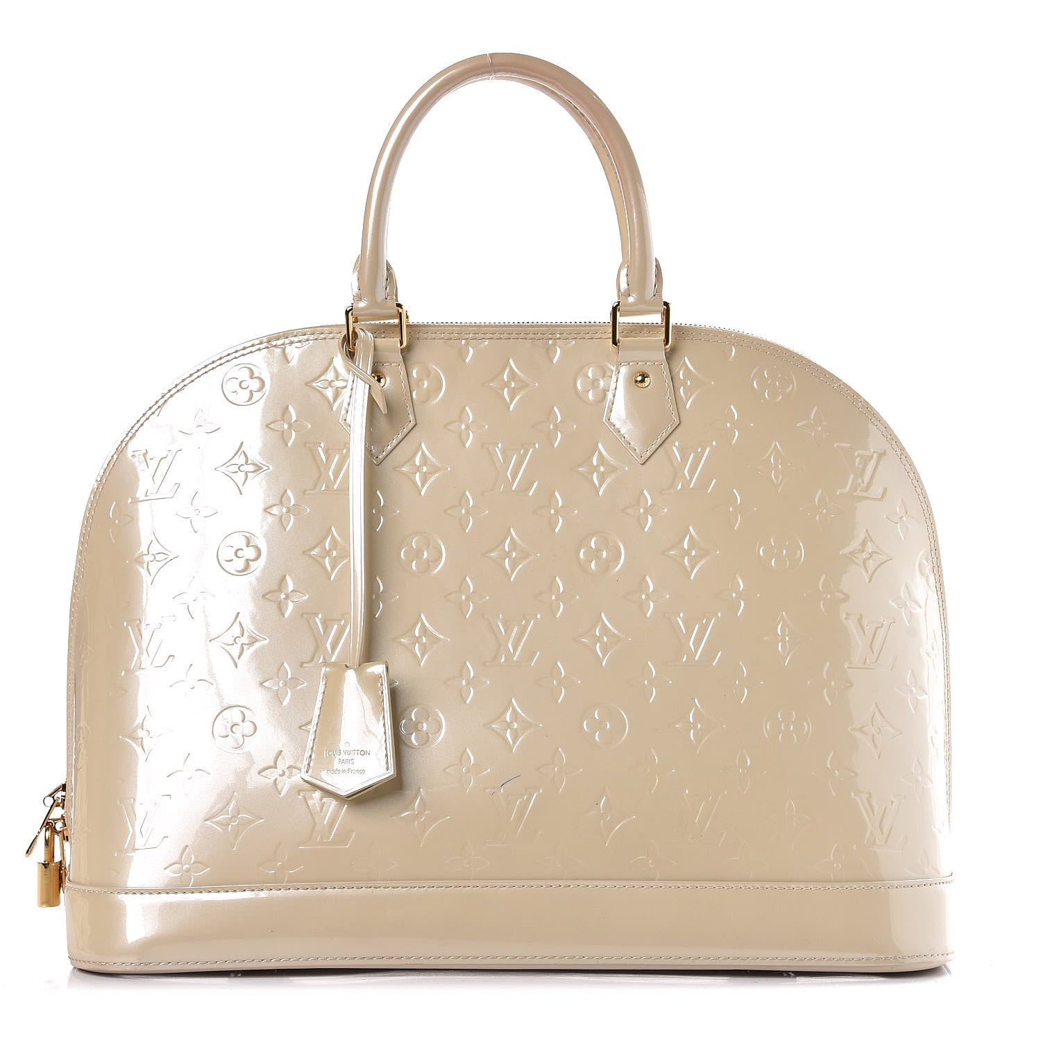 Louis Vuitton Vernis Alma GM Blanc Corail 1 of 14