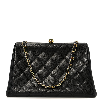 Chanel Caviar Quilted Kisslock Shoulder Bag Black 1 of 11