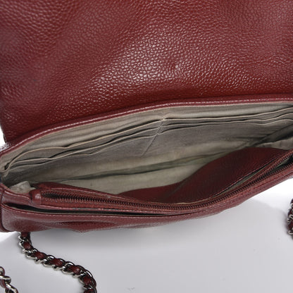 Chanel Caviar Half Moon Wallet On Chain WOC Dark Red 5 of 14