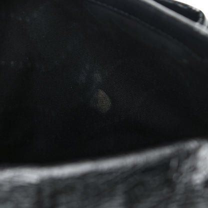 Saint Laurent Crinkled Calfskin Matelasse Monogram Baby Niki Chain Satchel Black 6 of 8