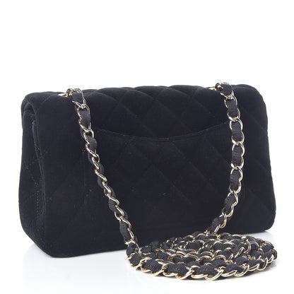 Chanel Velvet Quilted Mini Rectangular Flap Black 3 of 11