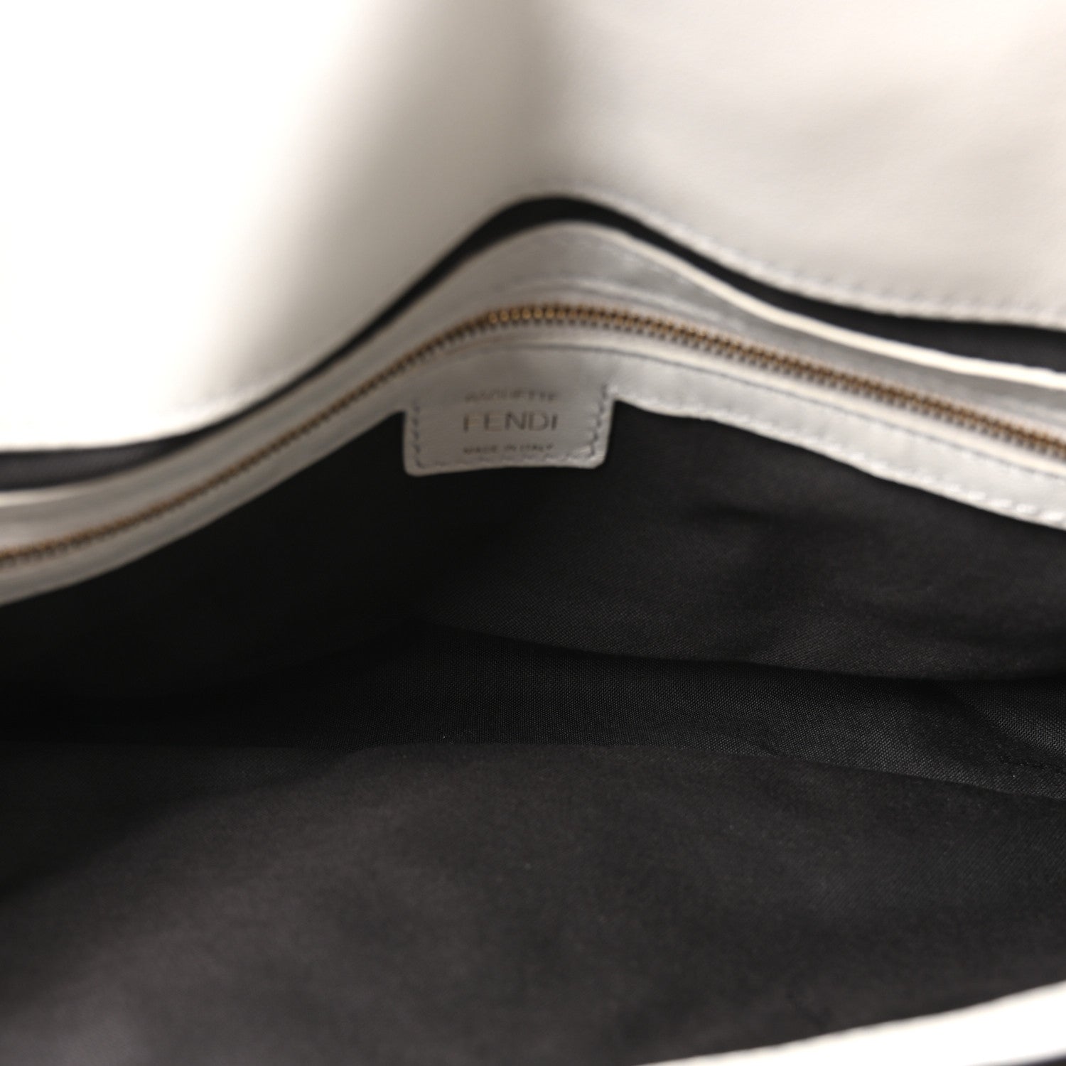 Fendi Nappa FF 1974 Embossed Baguette White 4 of 9