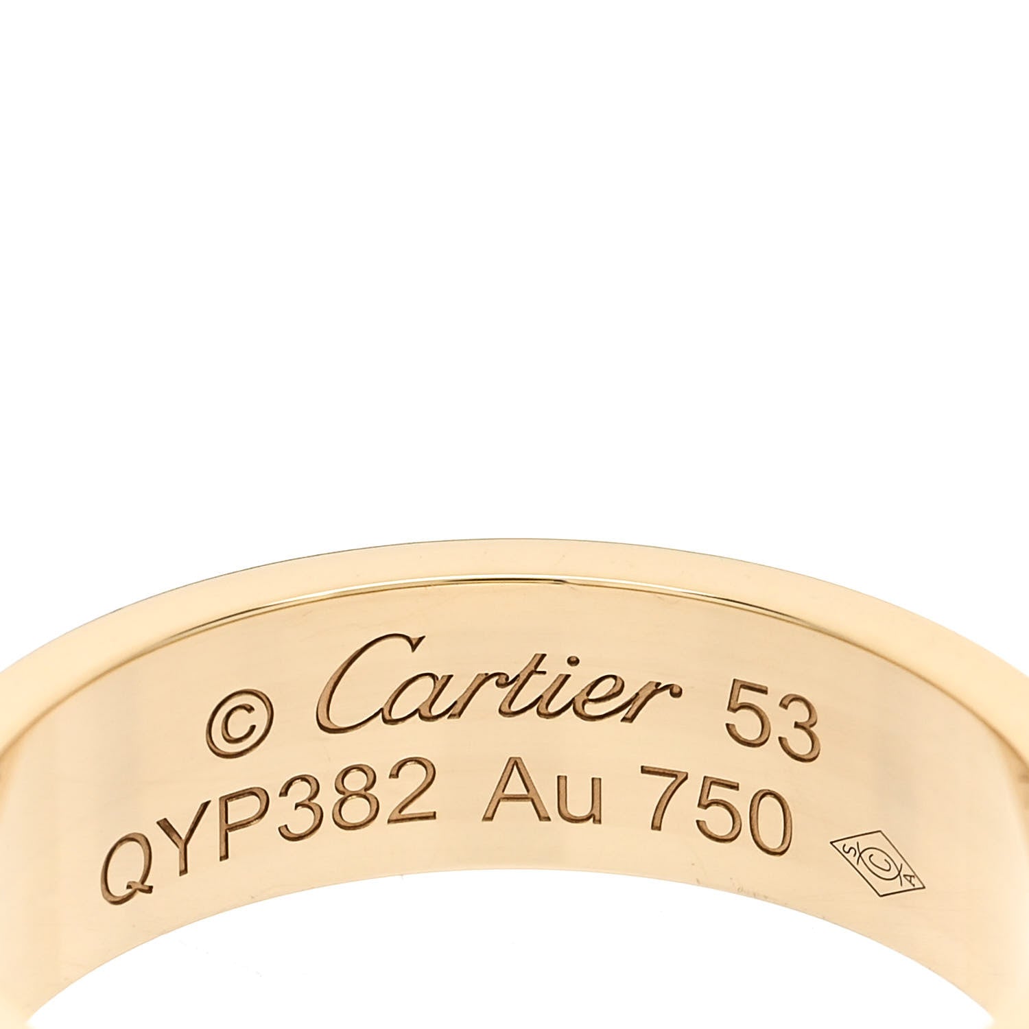 Cartier 18K Yellow Gold 5.5mm LOVE Ring 53 6.5 4 of 5