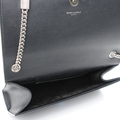 Saint Laurent Calfskin Embellished Medium Monogram Kate Satchel Black 5 of 7