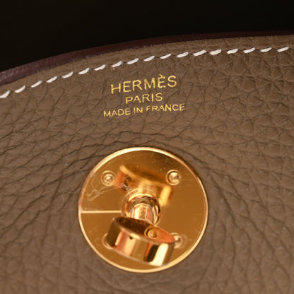 Hermes Taurillon Clemence Lindy 26 Etoupe 6 of 11