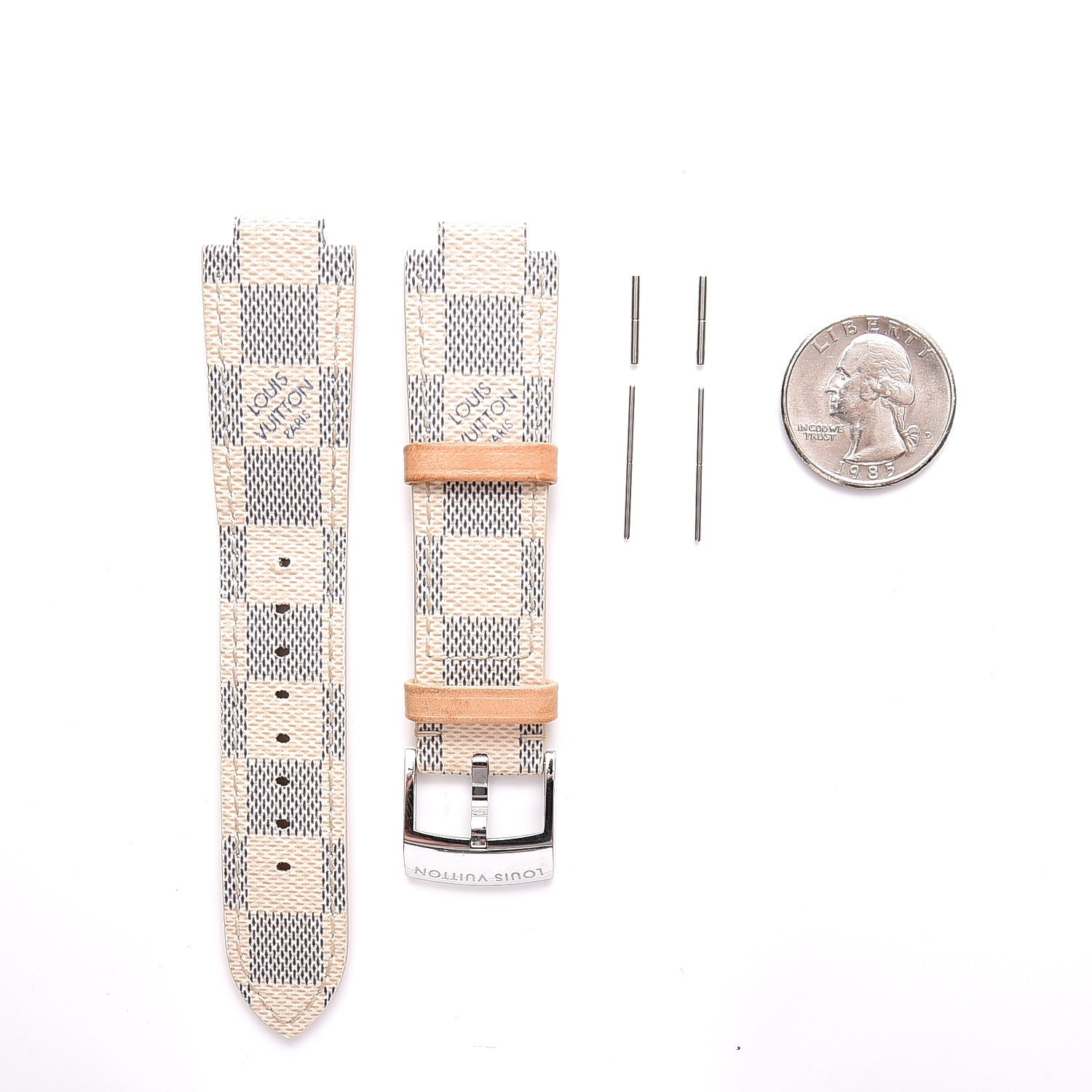 Louis Vuitton Nano Damier Azur Tambour 10mm Watch Strap 2 of 4