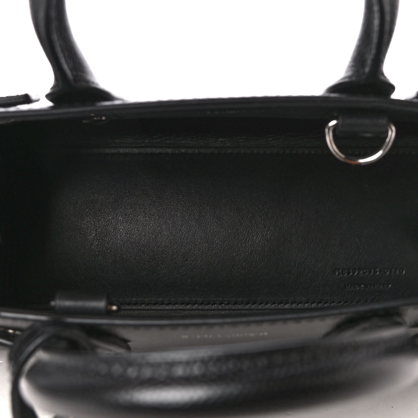 Grained Calfskin Nano Sac De Jour Black