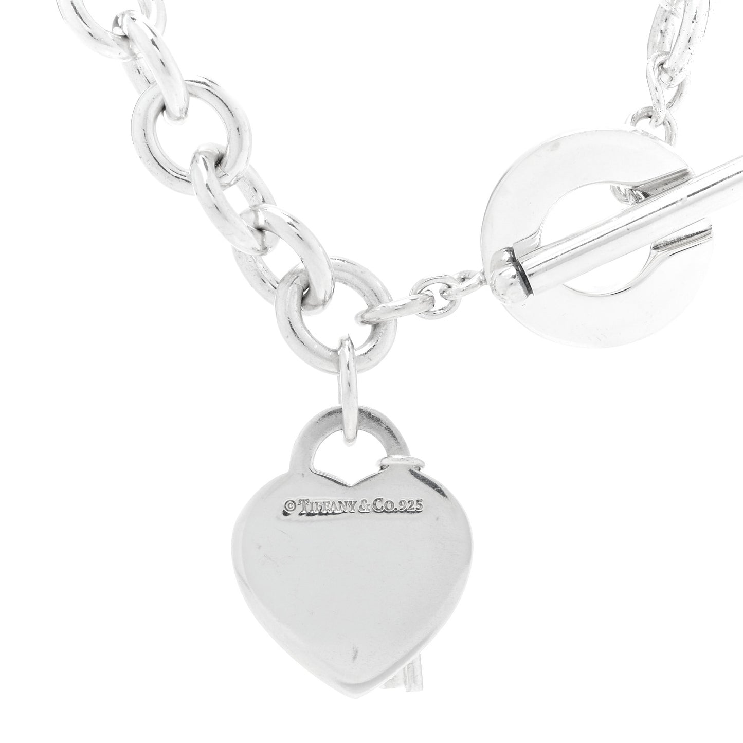 Sterling Silver Return to Tiffany Heart Tag Key Charm Bracelet