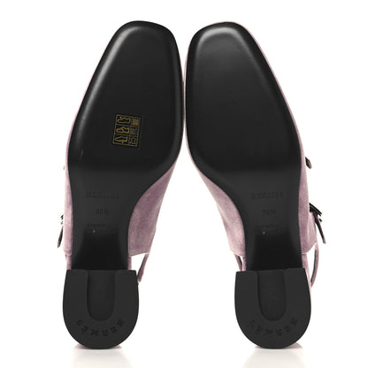 Hermes Velvet Jackie 50 Pumps 36.5 Bruyere 6 of 10