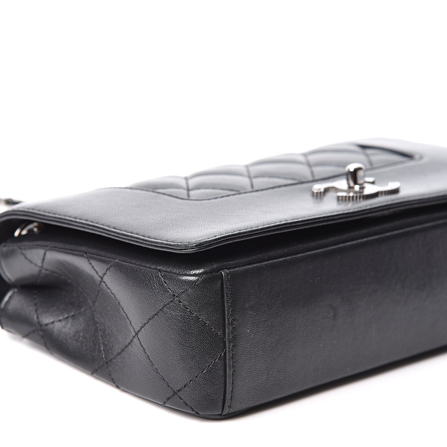Sheepskin Quilted Medium Vintage Mademoiselle Flap Black