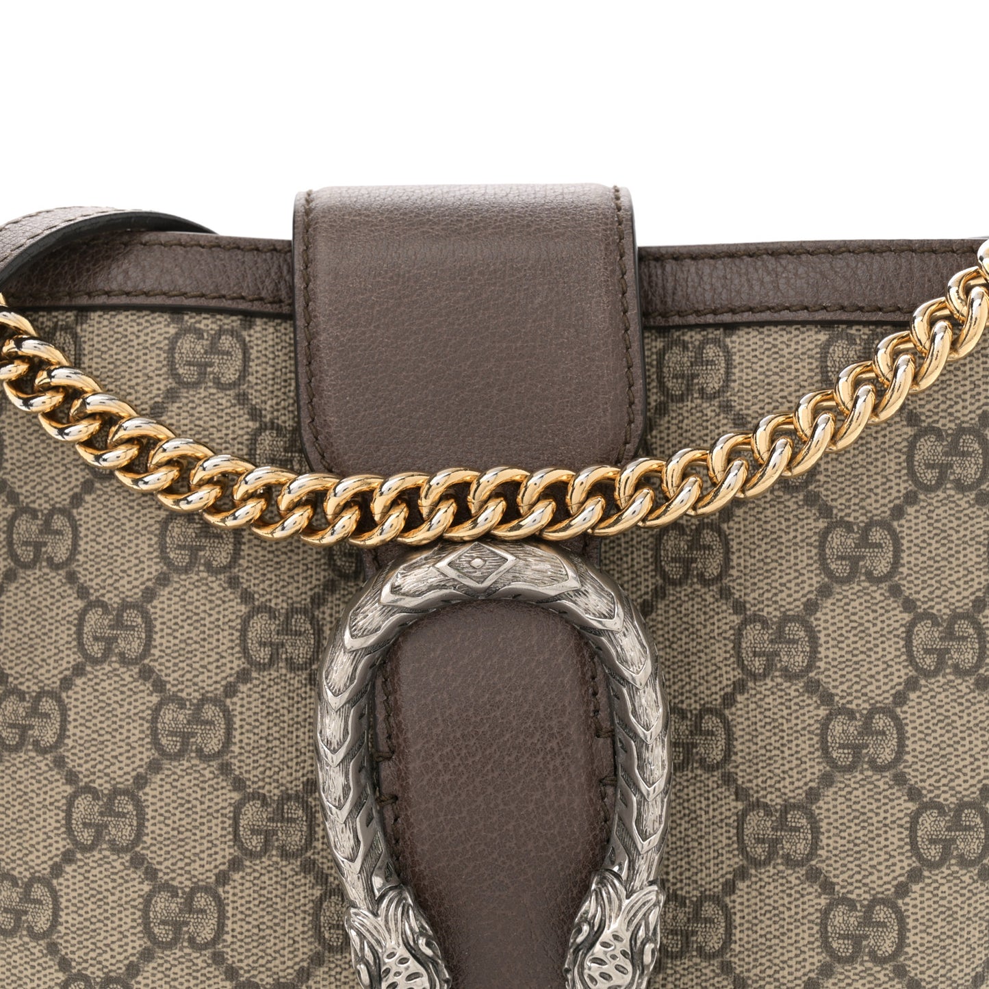 GG Supreme Monogram Medium Dionysus Bucket Bag Beige New Acero