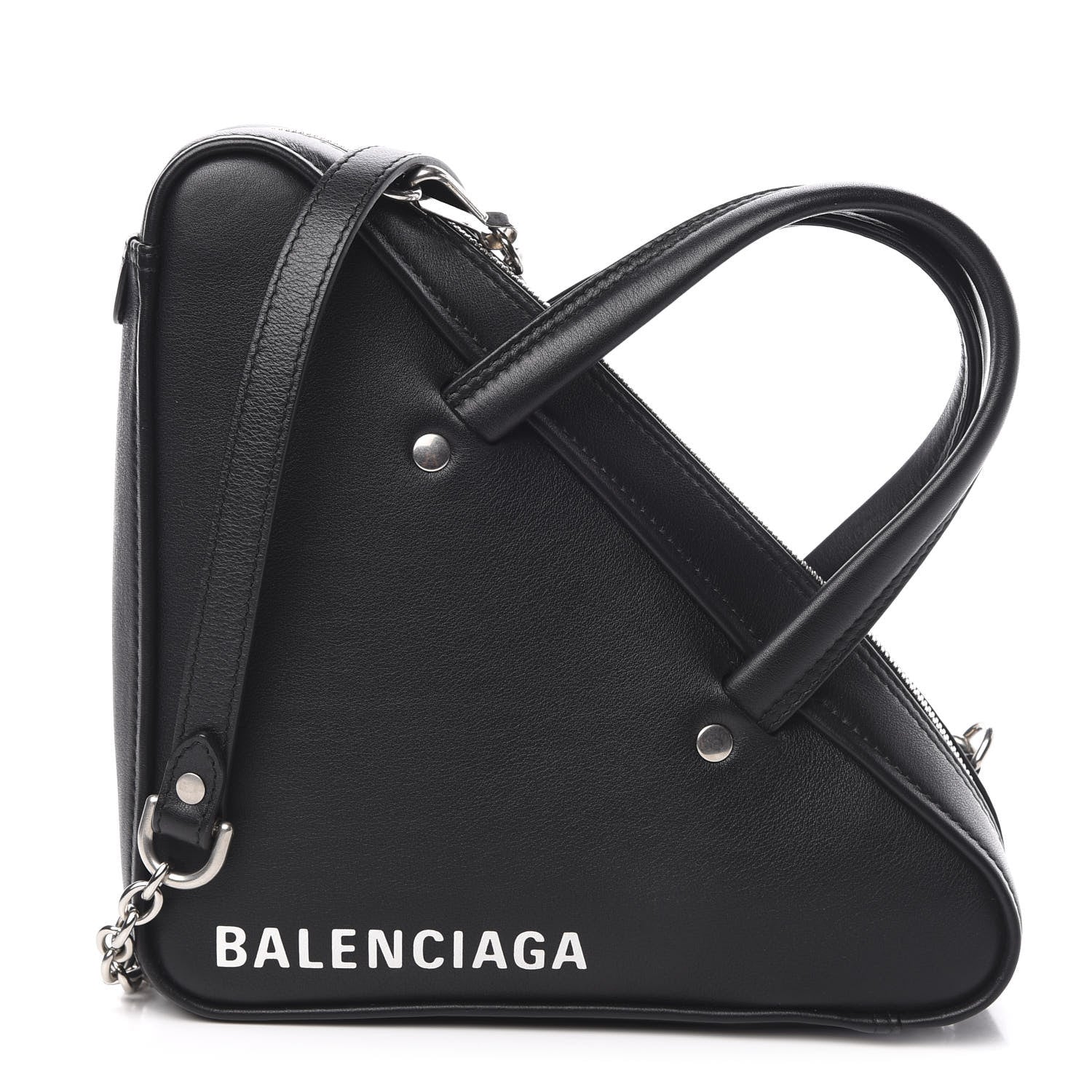 Balenciaga Calfskin XS Triangle Chain Duffle Black 1 of 10