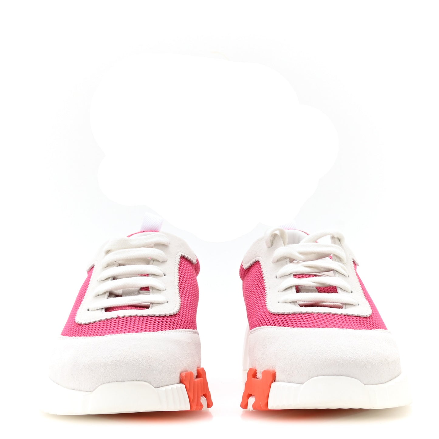 Air Mesh Suede Goatskin Bouncing Sneakers 38.5 Rose Vinicunca White