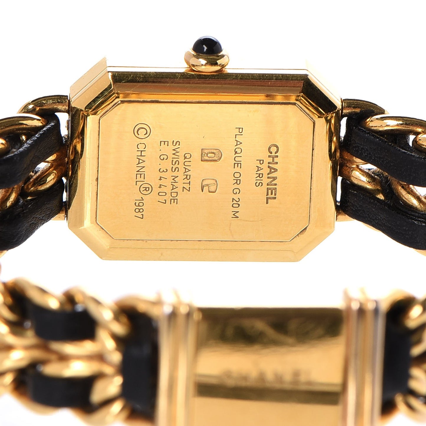 Stainless Steel Lambskin 20mm Chain Premiere Quartz Watch Gold M