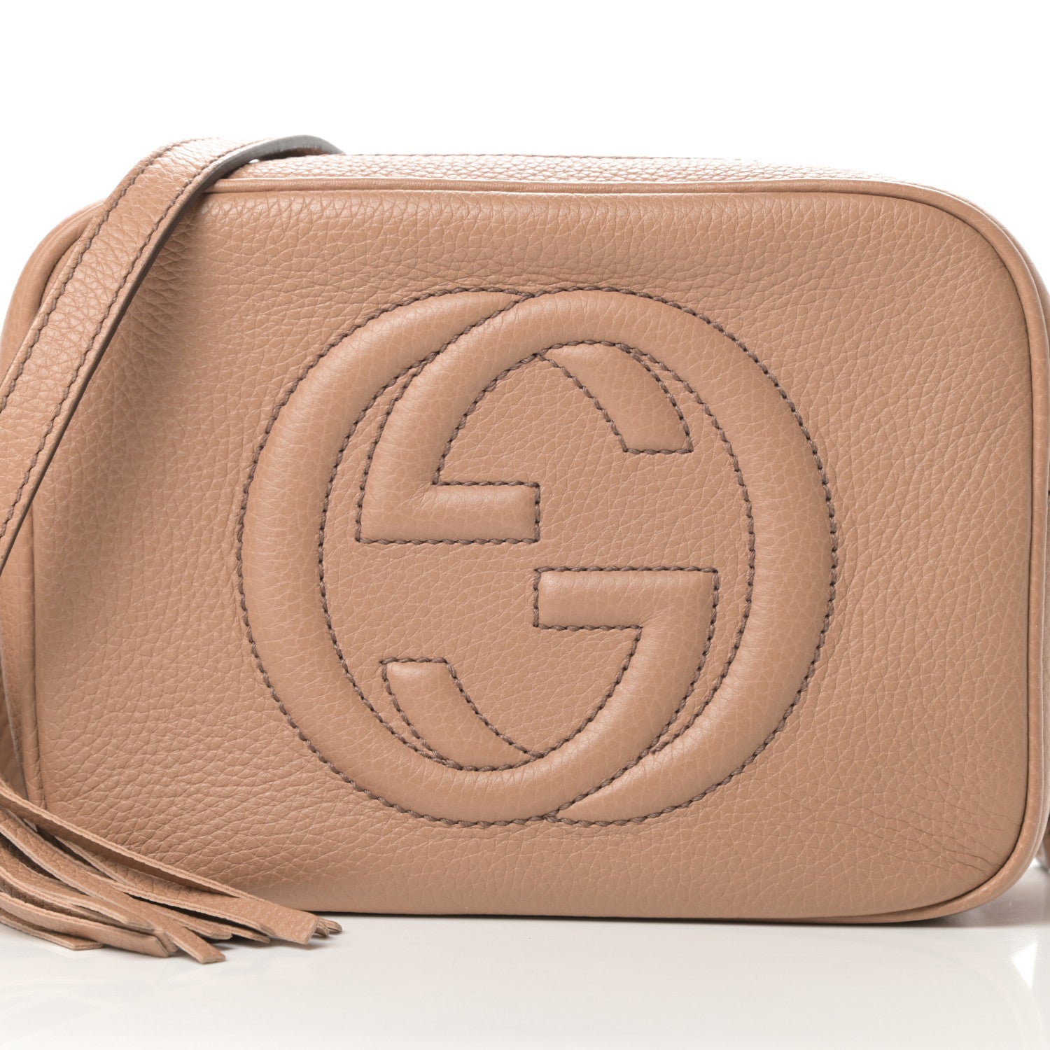 Gucci Pebbled Calfskin Small Soho Disco Bag Camelia 8 of 11