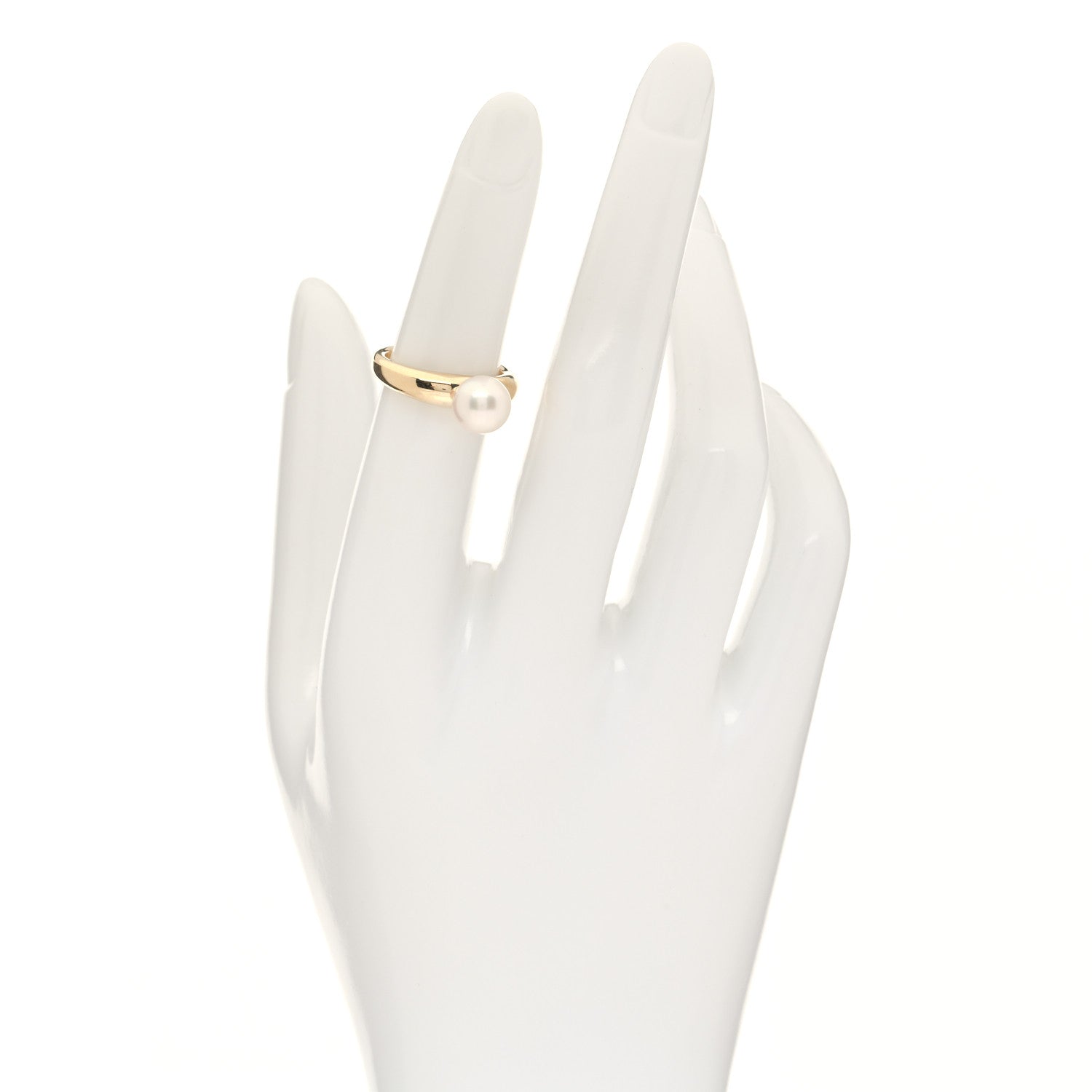 Mikimoto 18K Yellow Gold Pearl 7.5mm Ring 48 4.5 2 of 4