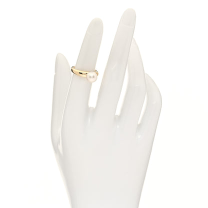 Mikimoto 18K Yellow Gold Pearl 7.5mm Ring 48 4.5 2 of 4