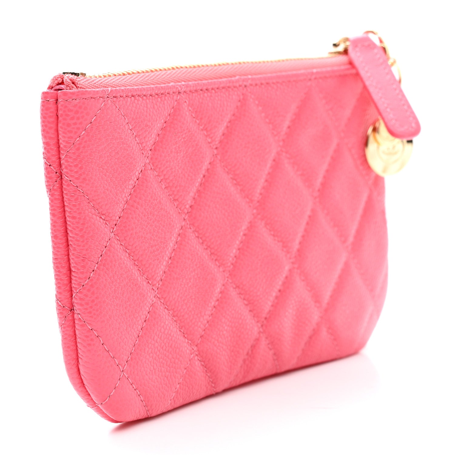 Chanel Caviar Quilted Small Cosmetic Case Pink 3 of 10