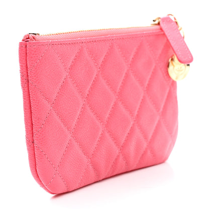 Chanel Caviar Quilted Small Cosmetic Case Pink 3 of 10