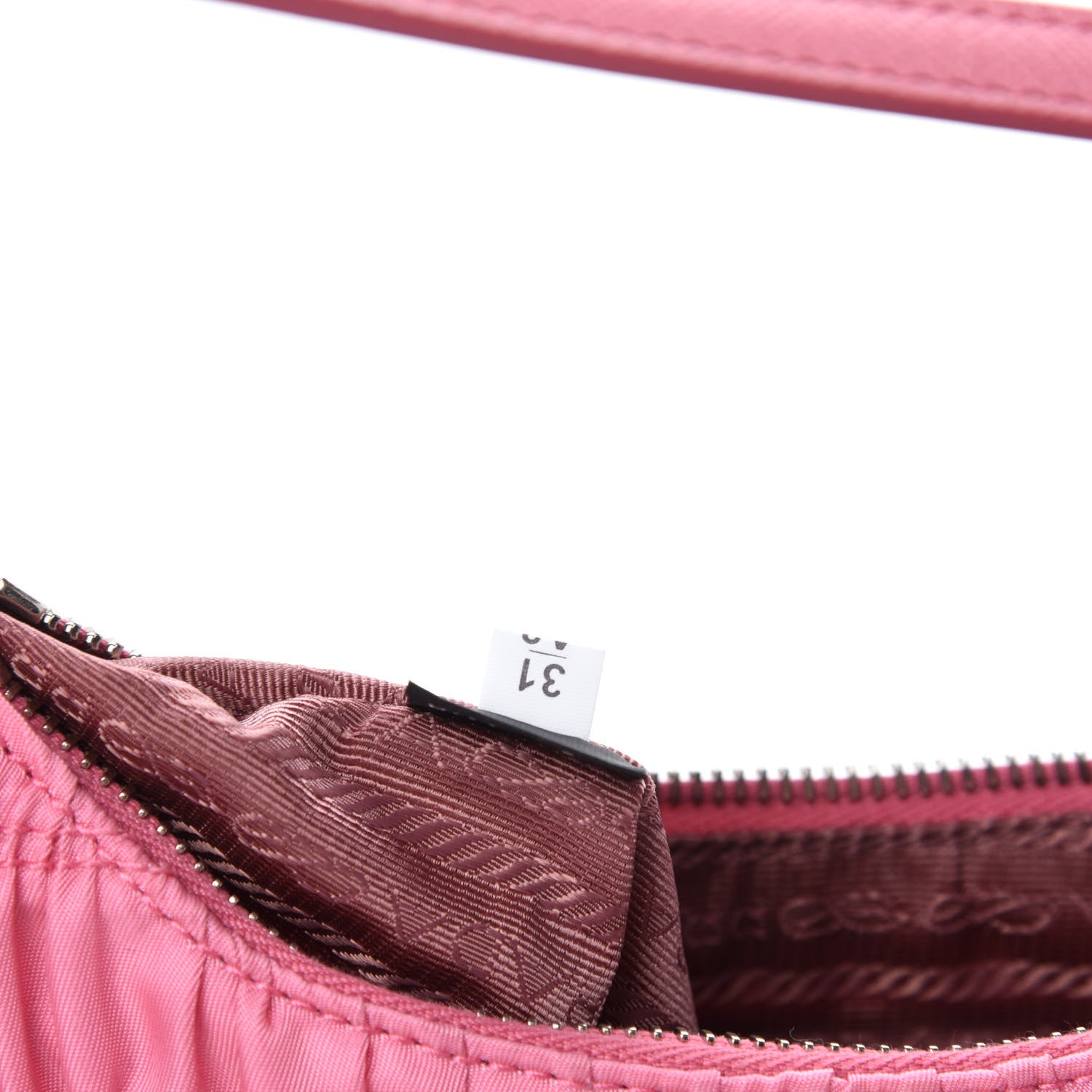 Prada Tessuto Nylon Gaufre Shoulder Bag Begonia 10 of 11