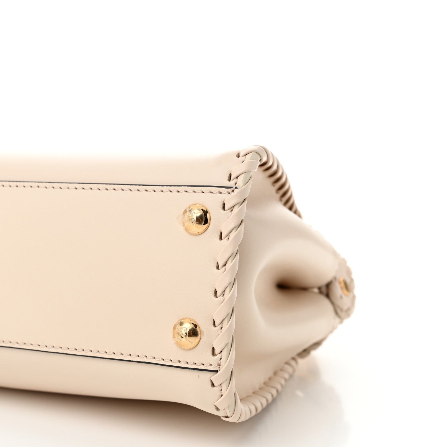 Fendi Nappa Interlace Mini Peekaboo Iconic Satchel Camelia 10 of 10