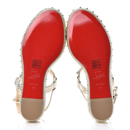 Christian Louboutin Calfskin Cubiste Pyraclou 60 Platform Sandals 36 Platine 6 of 8