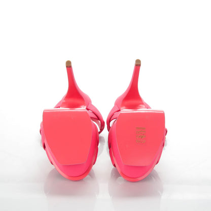 Saint Laurent Calfskin Tribute 105 Platform Sandals 35 Rose 6 of 10