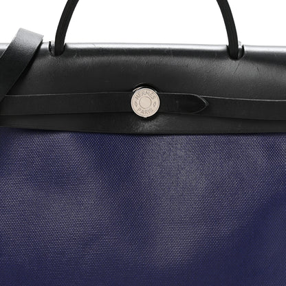 Hermes Toile H Berline Vache Hunter Herbag Zip PM 31 Bleu Saphir Black 9 of 11