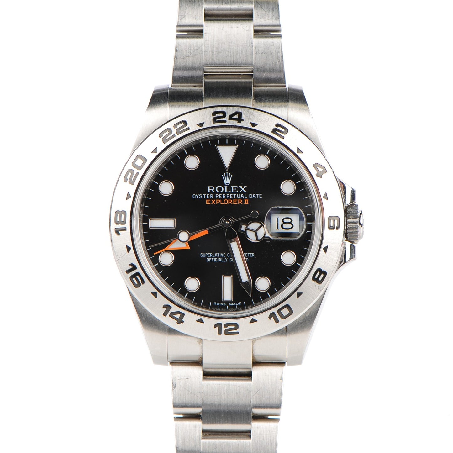 Stainless Steel 42mm Oyster Perpetual Date Explorer II Watch Black 216570