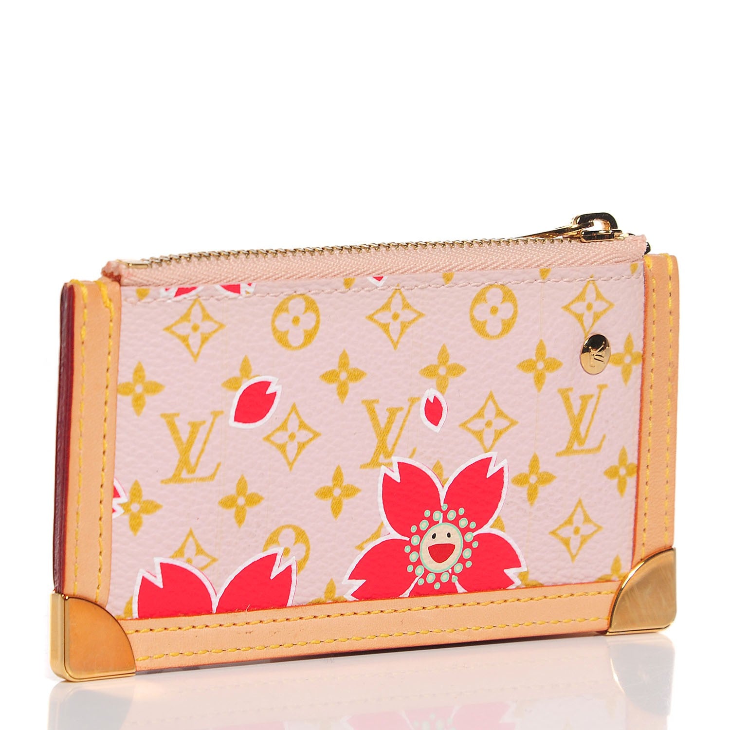 Louis Vuitton Monogram Cherry Blossom Key Pouch Red 3 of 7