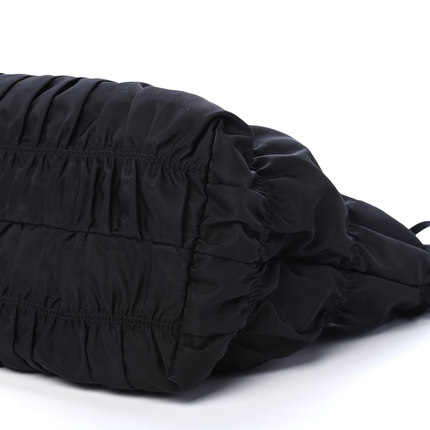 Tessuto Nylon Nappa Gaufre Shopping Satchel Black
