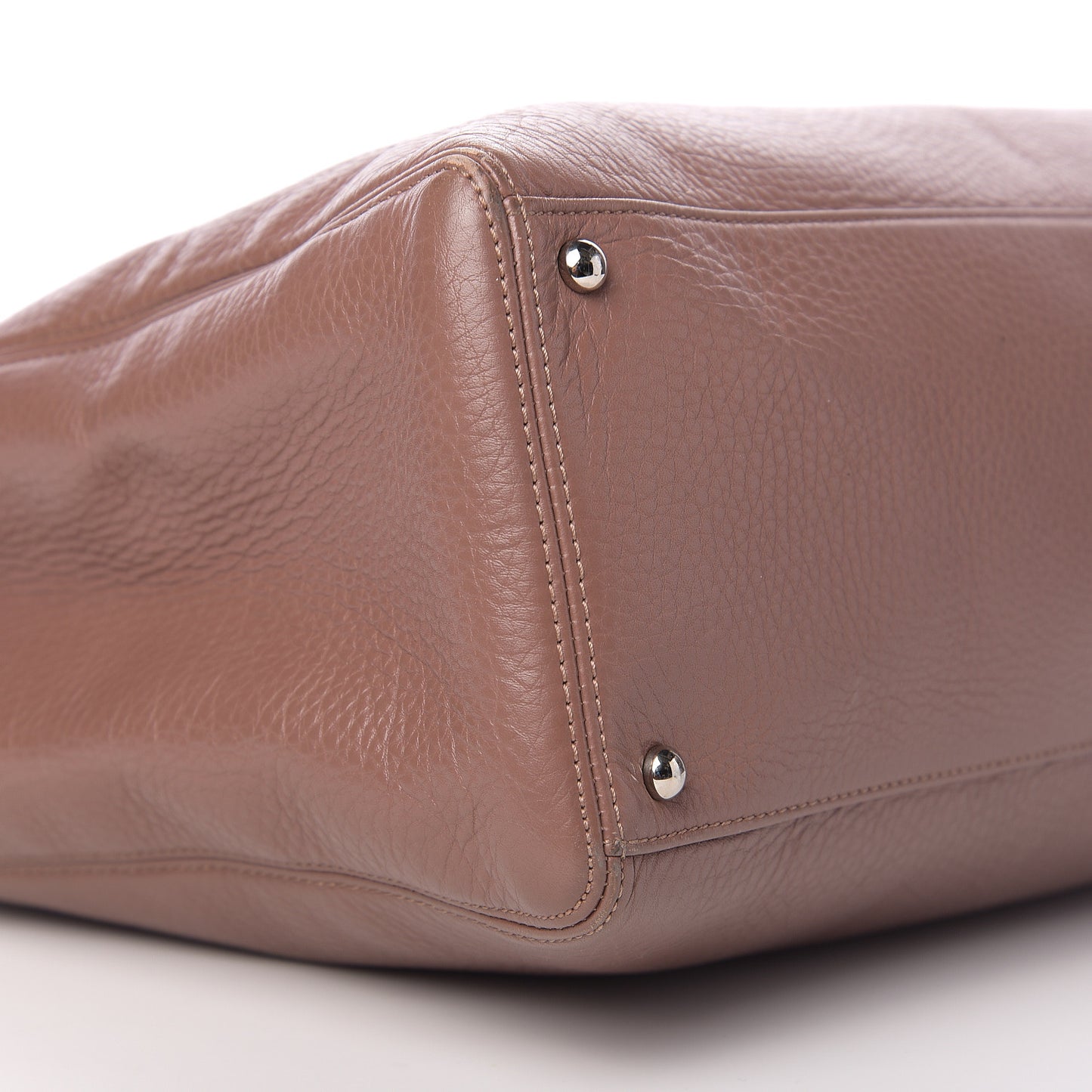 Calfskin Cerf Executive Shopper Tote Light Brown