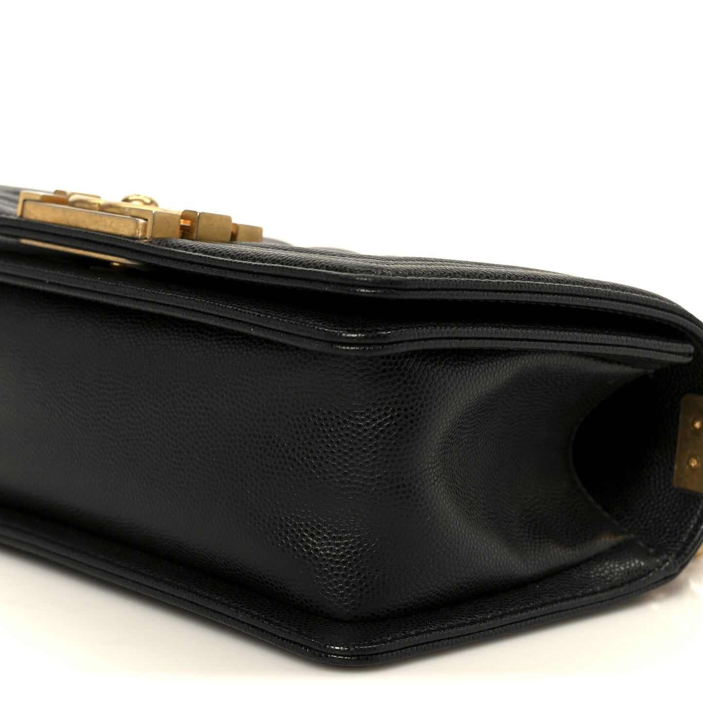 Caviar Quilted Small Boy Flap Black