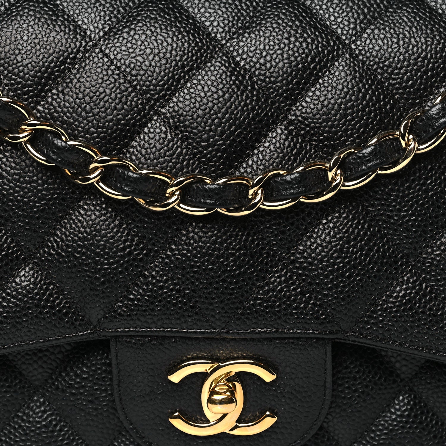 Chanel Caviar Quilted Jumbo Double Flap Black 8 of 10