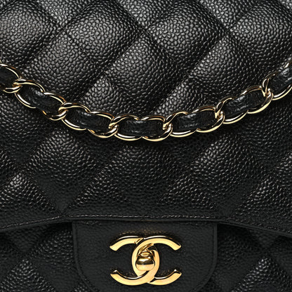 Chanel Caviar Quilted Jumbo Double Flap Black 8 of 10