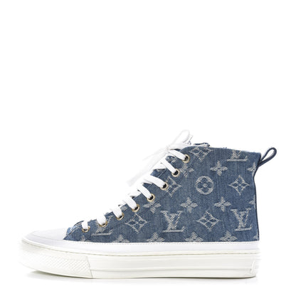 Louis Vuitton Denim Monogram Stellar Sneaker Boots 36 Bleu Jeans Blue 1 of 9