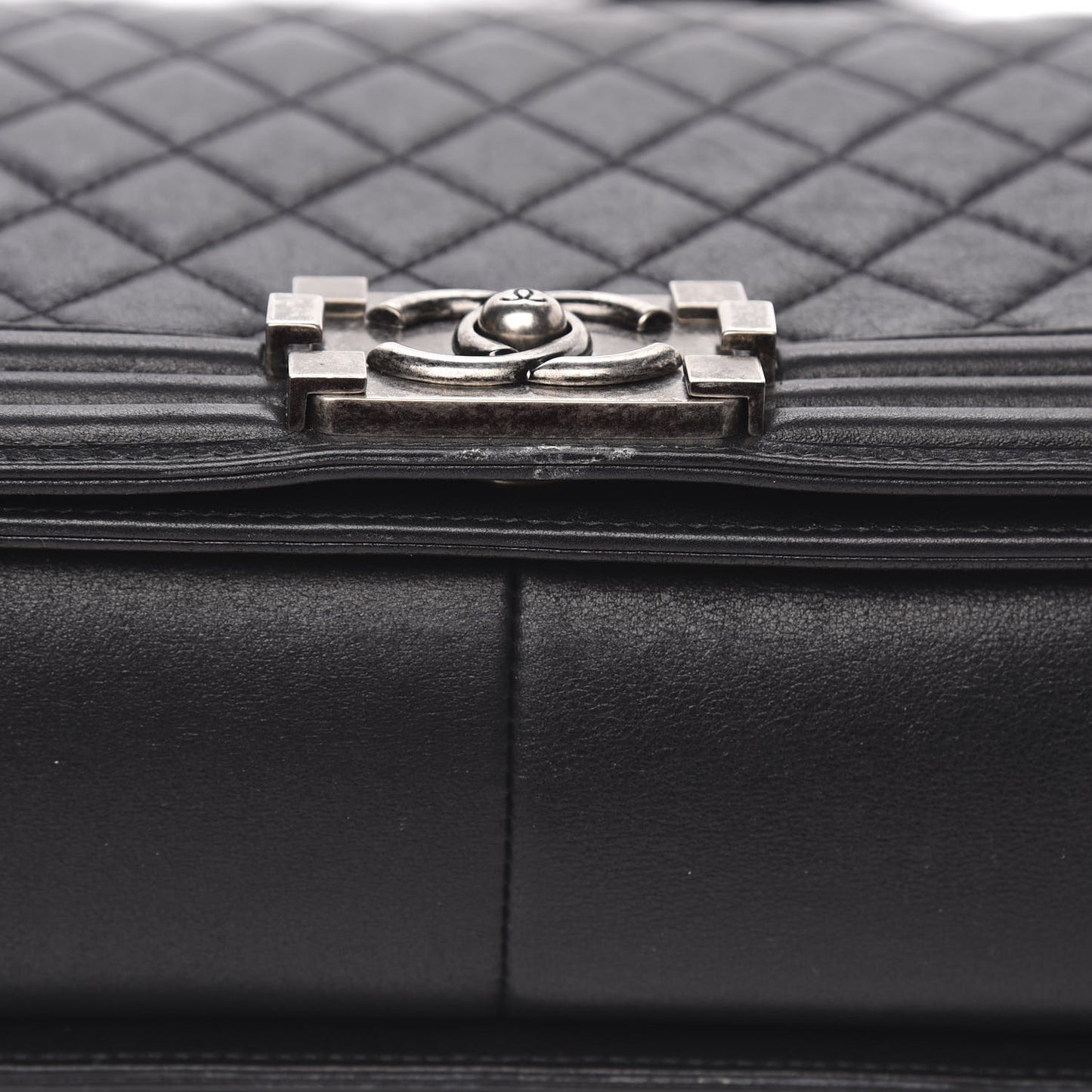Calfskin Quilted New Medium Boy Flap Black
