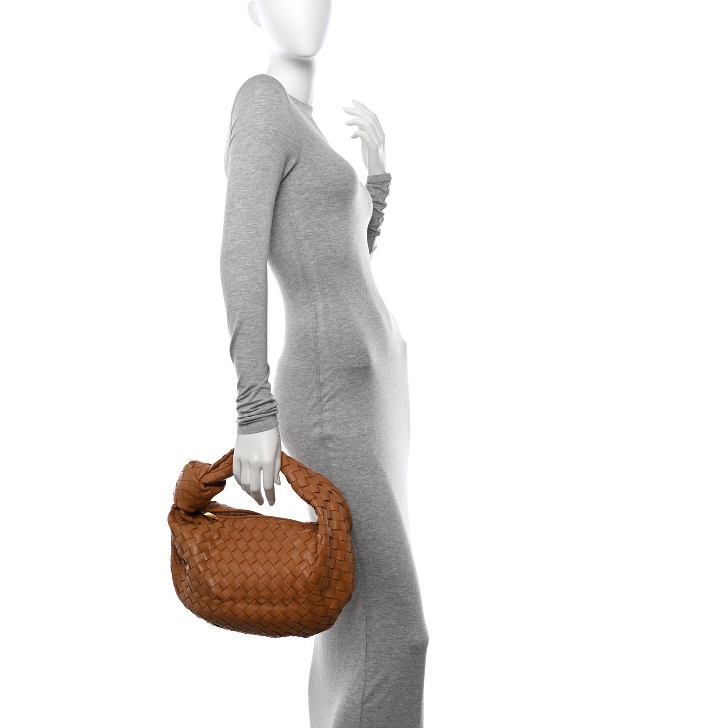 Nappa Intrecciato Teen Jodie Hobo Caramel