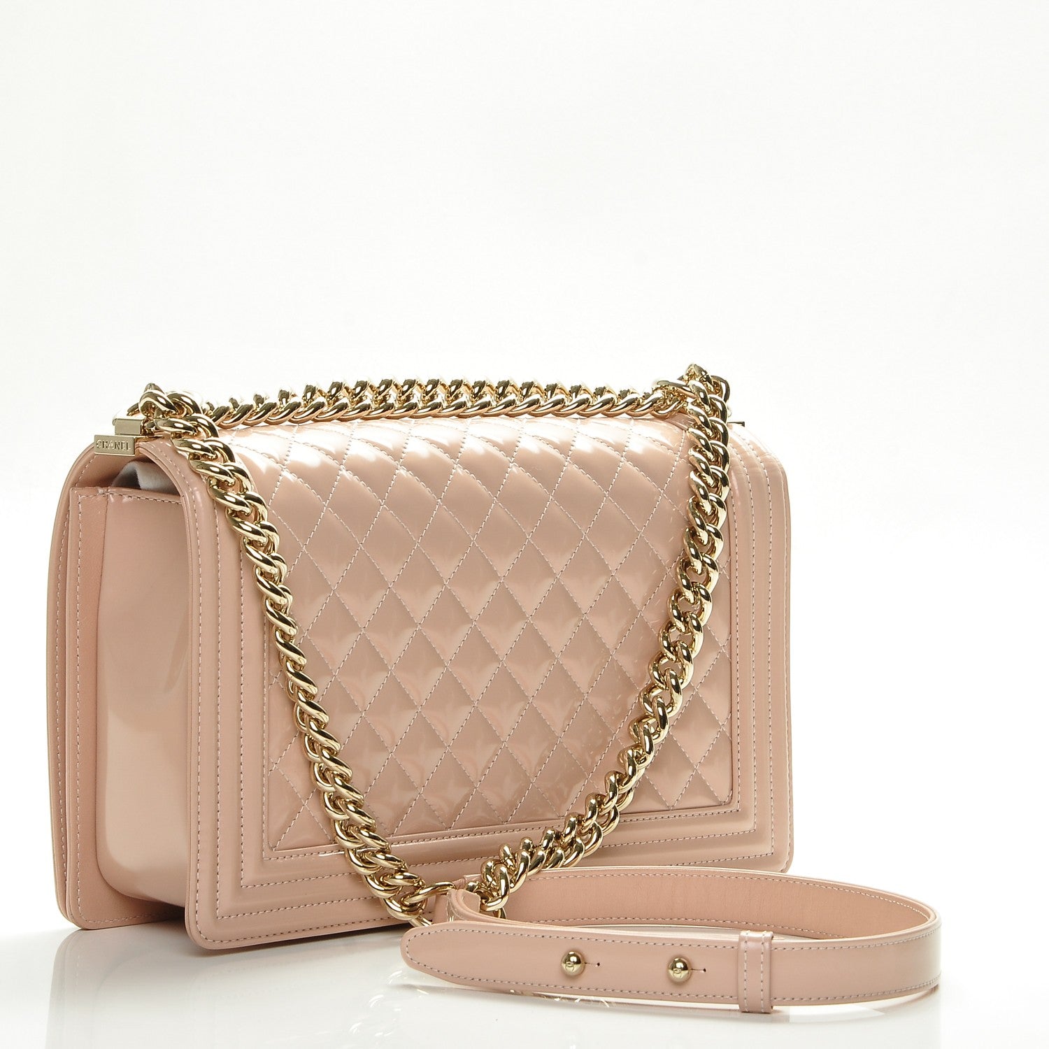 Chanel Patent Quilted New Medium Boy Flap Light Pink 3 of 7
