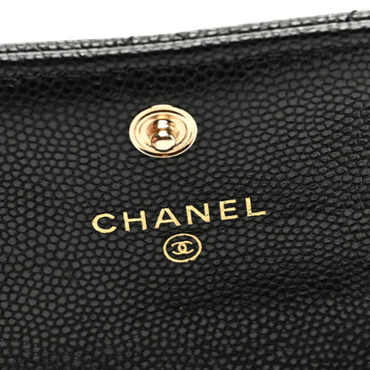 Chanel Caviar Quilted CC Flap Card Holder Black 6 of 8
