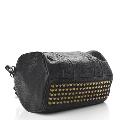 Alexander Wang Pebbled Lambskin Rocco Black Antique Brass Hardware 4 of 9
