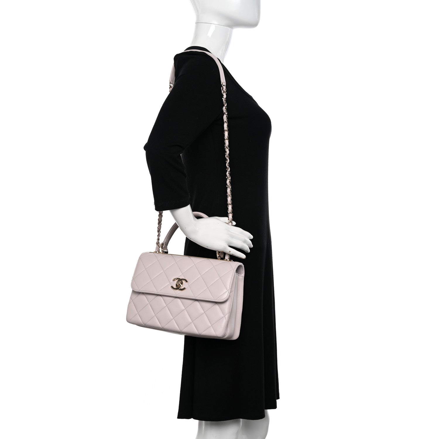 Chanel Lambskin Quilted Small Trendy CC Flap Dual Handle Bag Lilas Lilac 2 of 10