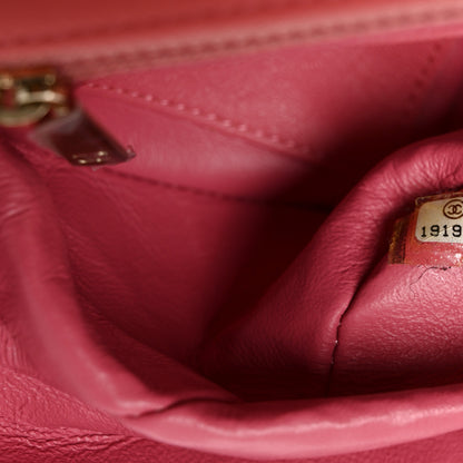Chanel Lambskin Quilted Valentine Charms Medium Single Flap Pink 6 of 9