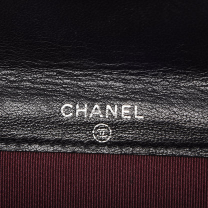 Chanel Lambskin Quilted Flap Card Holder Wallet Black 5 of 8