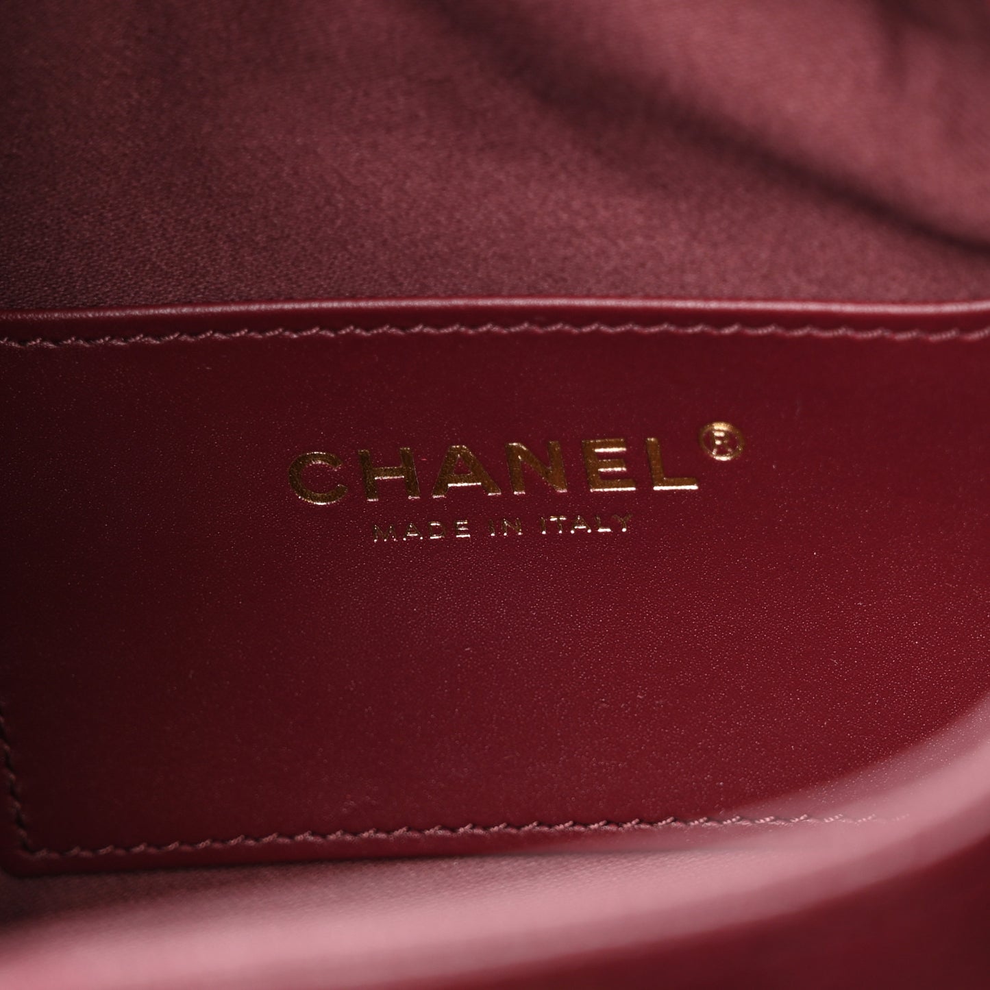 Goatskin Quilted Small Chanel 25 Handbag Dark Burgundy
