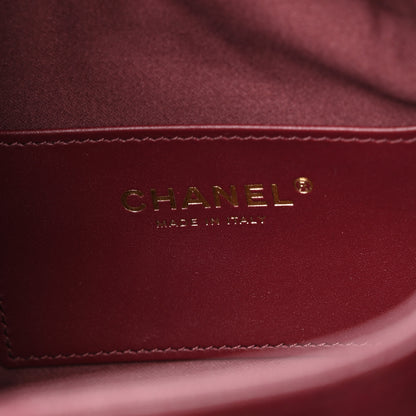 Chanel Goatskin Quilted Small Chanel 25 Handbag Dark Burgundy 7 of 10