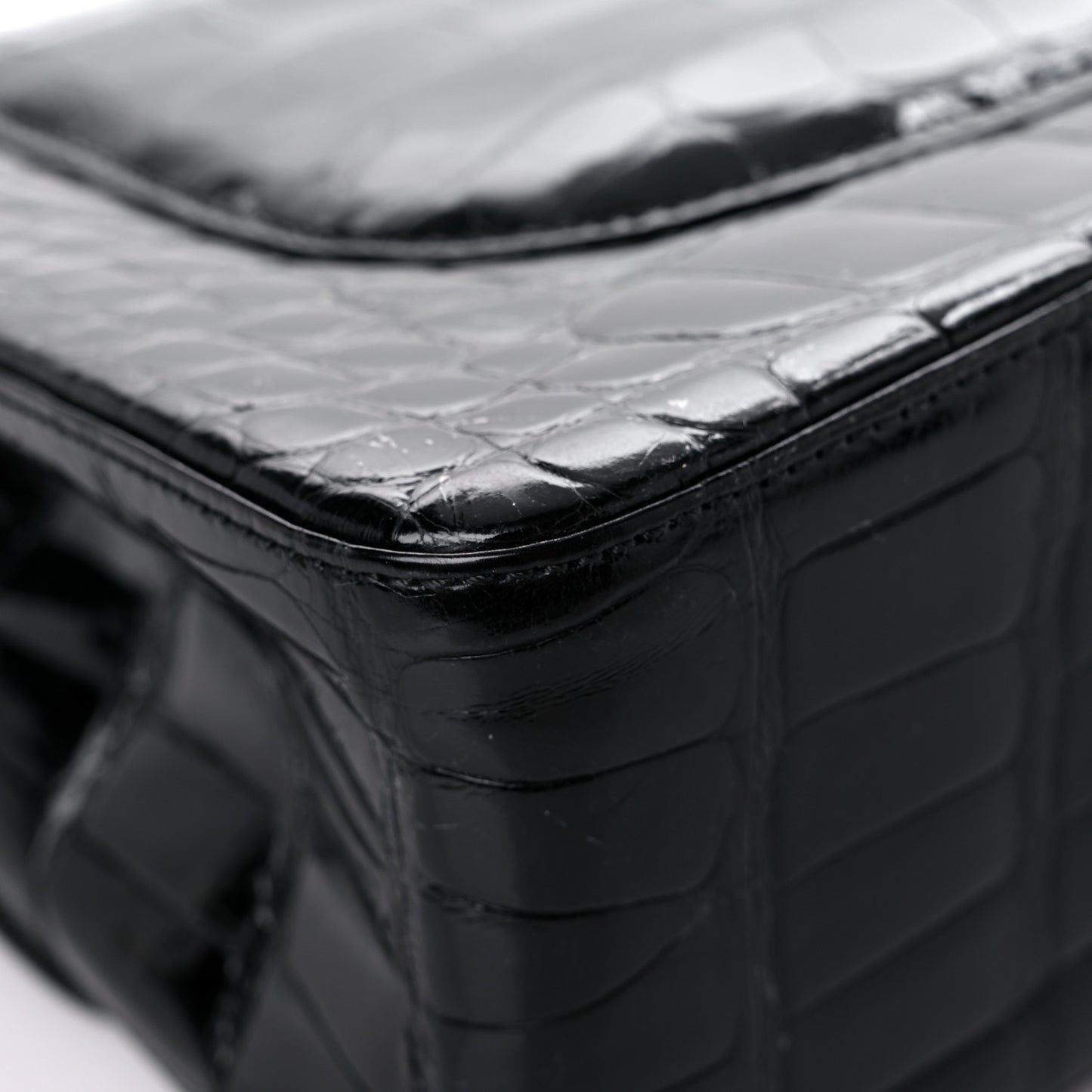 Alligator Jumbo Double Flap Black