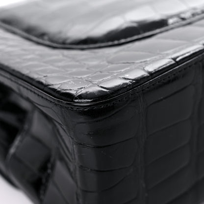 Chanel Alligator Jumbo Double Flap Black 10 of 16